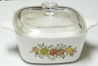 Corning Ware Spice Life P - 43 - B 2.  75 Cup Dish W Glass Lid