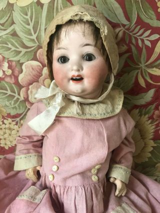 Antique 16 " Heubach Koppelsdorf Character Baby Doll In Clothing