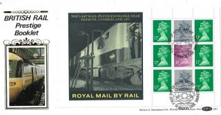 Gb 1986 British Rail Prestige Stamp Book On 4 X Benham Fdc 