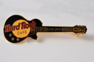 Vtg Old Stock Hard Rock Cafe Lapel/hat Pin Chicago Gibson Guitar