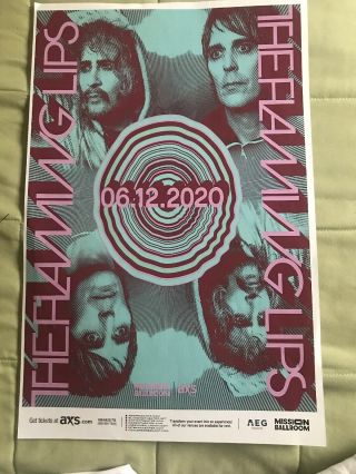 11x17 The Flaming Lips 2020@ The Mission Ballroom Denver Concert Poster