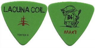 Lacuna Coil Marco Coti Zelati Authentic 2007 Tour Custom Stage Band Guitar Pick