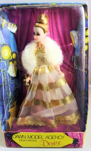Vintage TOPPER DAWN MODEL AGENCY DENISE doll GOLD GO ROUND MIP MIB OBO 2