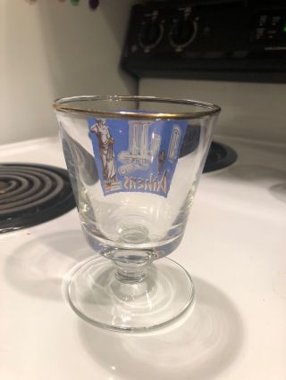Vintage Mid Century Libbey Cities Goblet Glass - Athens 3