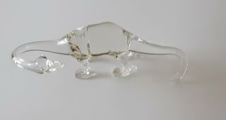 Vintage Glass Animal Dinosaur Figure Figurine 11 Cm X 4.  5 Cm