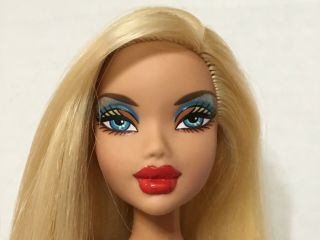 Barbie My Scene Golden Bling Kennedy Doll Long Blonde Hair Lips Repaint Rare
