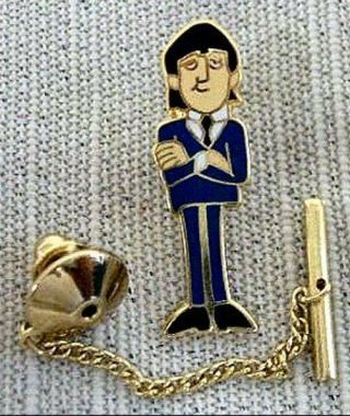 John Lennon Tie Tack Pin And Chain Clasp " Beatles "
