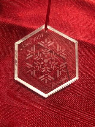 Baccarat Crystal Noel Christmas Ornament 1991 Snowflake