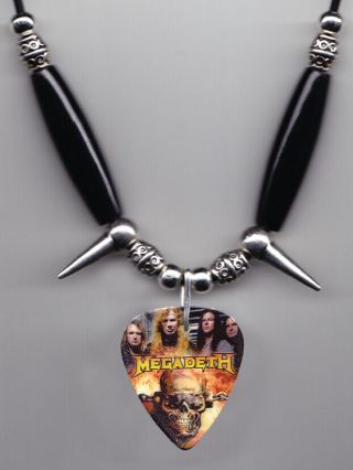 Megadeth Band Photo Guitar Pick Necklace