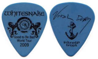 Whitesnake Guitar Pick : 2009 Good To Be Bad Tour Uriah Duffy Signature Blue