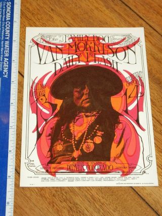 1967 Van Morrison Family Dog Denver Concert Handbill Fd - D6,  Stanley Mouse Art