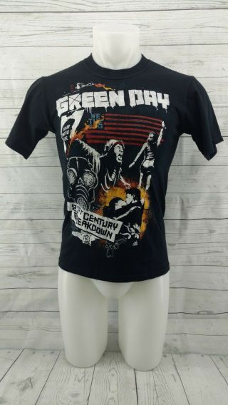 Green Day 2009 Tour T - Shirt 21st Century Breakdown Black Small Alternative Rock