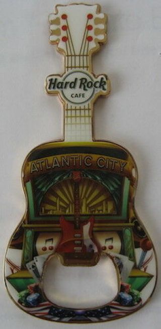Hard Rock Cafe Atlantic City Guitar Bottle Opener