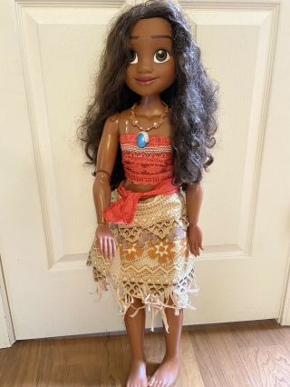 Disney Princess 32” My Size Moana Doll Posable Life Size Euc