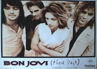Bon Jovi " These Days - Jon With Arms Folded " Oversized Poster From Thailand