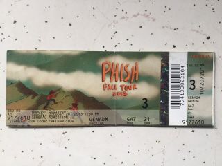 Phish 10/20/13 Hampton Coliseum,  Va Ptbm Ticket Stub Pollock Poster Print