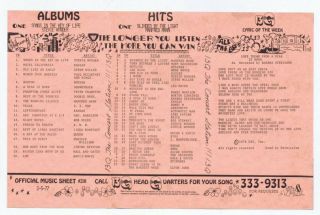 13q Wktq Pittsburgh Vintage February 5 1977 Music Survey Manfred Mann 1