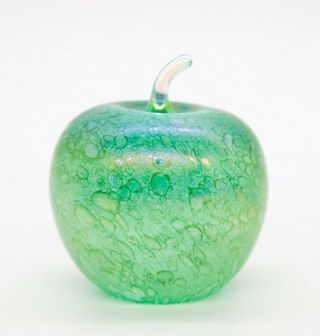 John Ditchfield Glasform Studio Glass Apple Paperweight