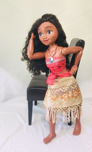 Disney My Size Posable Moana 32” Tall Doll/princess Playdate