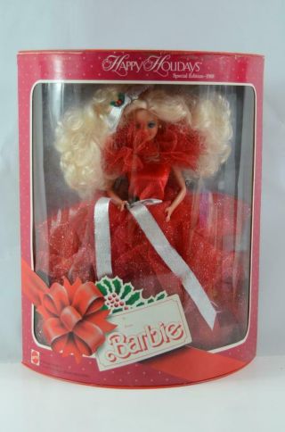Happy Holidays Special Edition 1988 Barbie 11 1/2 " Doll Mattel {b147}