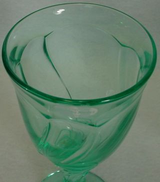 NORITAKE crystal SWEET SWIRL Sea Foam Green ICED TEA GLASS or GOBLET 7 - 3/8 