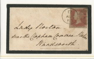 Gb Qv 1d Red Imperf Plt.  149 On 1853 Cover Holborne So.  S/line To Wandsworth