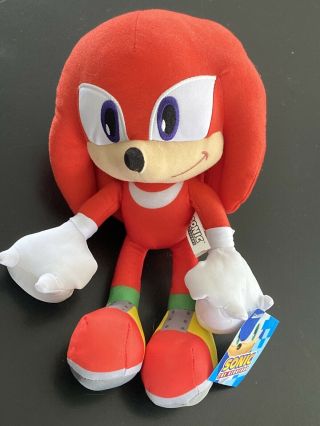 12 " Knuckles Sonic The Hedgehog Plush Stuffed Animal Sega Licensed