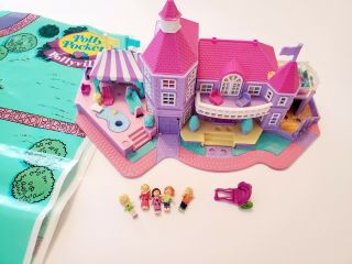 Polly Pocket Magical Light Up Open Up Mansion And Pollyville Play Town Map