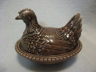 Vintage,  Ceramic Nesting Hen Candy Dish