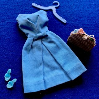 Vintage Barbie 1962 Pak Blue Belle Dress
