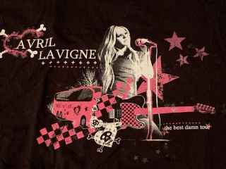 Vintage Avril Lavinge 2008 Best Damn Tour Shirt Size Medium