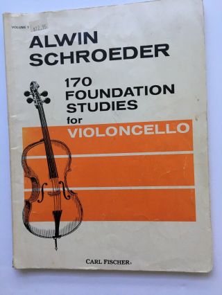 Alwin Schroeder Violin Cello 170 Foundation Studies Songbook Carl Fischer Good