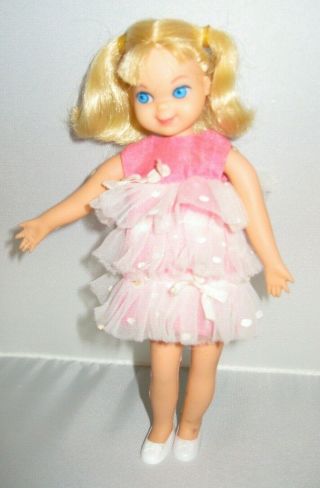 Vintage Tutti Doll Melody In Pink 3555 Doll Dress & Shoes Legs Don 