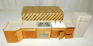 Vintage Concord Miniatures Dollhouse Furniture Kitchen Counters & Appliances Set