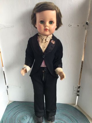 Vintage Very Rare And Hard To Find 26” Eegee Groom Doll,  1950’s