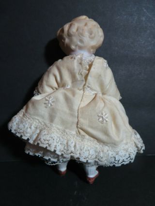 Antique 6” All Bisque Doll Molded Hair Jointed Arms & Legs Marked 5 Germany 3