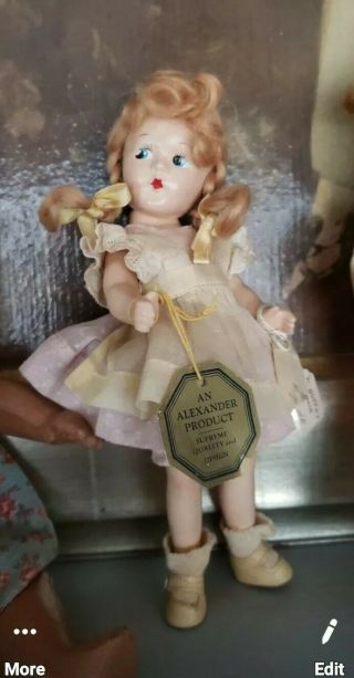 Vintage Madame Alexander Wendy Ann Mcguffey Anna Doll 9in W/tag