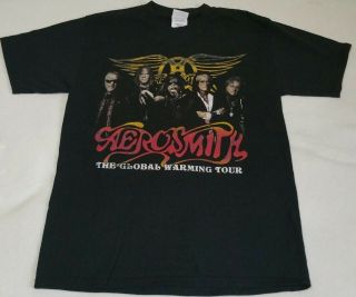 2012 Aerosmith The Global Warming Concert Tour T - Shirt Rock