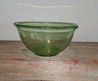 Vintage Hazel Atlas Green Depression Glass Mixing Bowl Small 6 "