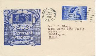 Gb 1948 Silver Wedding 21/2d Illustrated Fdc