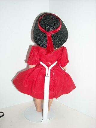 Vintage 1950 ' s Madame Alexander Brunette Cissette Doll Red Dress 1957 913 3