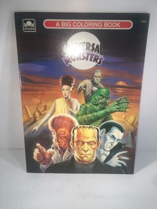 Vtg Universal Studios Monsters Big Coloring Book 2959 1991
