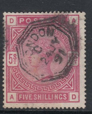 Gb 1883 Qv 5/ - Sg180 Fine With London Cds Cat £250