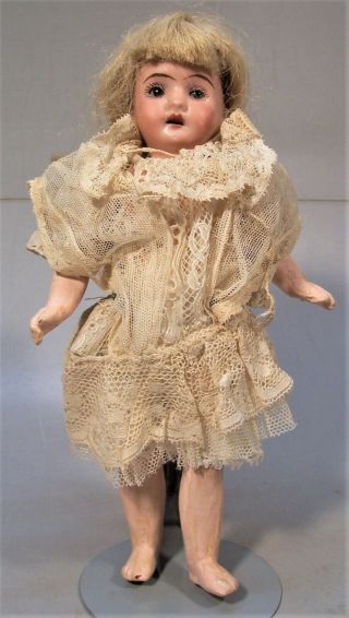 Rare 8 Inch Antique Bisque Head German Doll By Recknagel,  C.  1910
