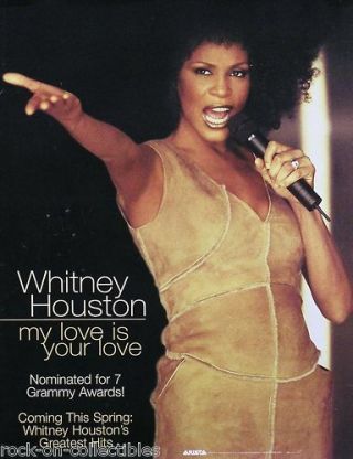 Whitney Houston 2000 My Love Is Your Love Promo Poster I