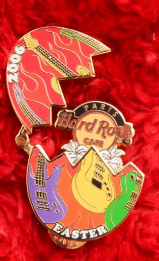Hard Rock Cafe Pin Paris Hinged Easter Egg Guitar Logo Hat Lapel France