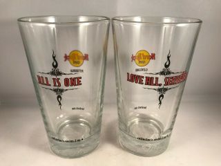 Hard Rock Cafe Collector ' s Series Beer Pint Glass Pittsburgh Cleveland 3