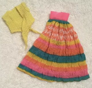 Mod Vintage 70s Barbie 3492 Flying Colors (1972) Skirt And Tlc Blouse