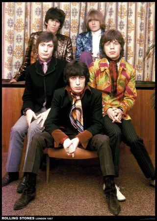 Rolling Stones Color Portrait Group Photo Poster