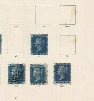 Gb 1858 - 76 2d Blues Sg47 Plates 13,  14 And 15